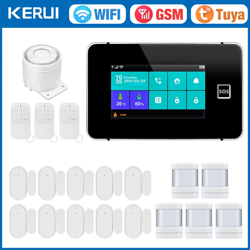 Smart Home Touchscreen Control Panel - KERUI G60B WIFI GSM Alarm System