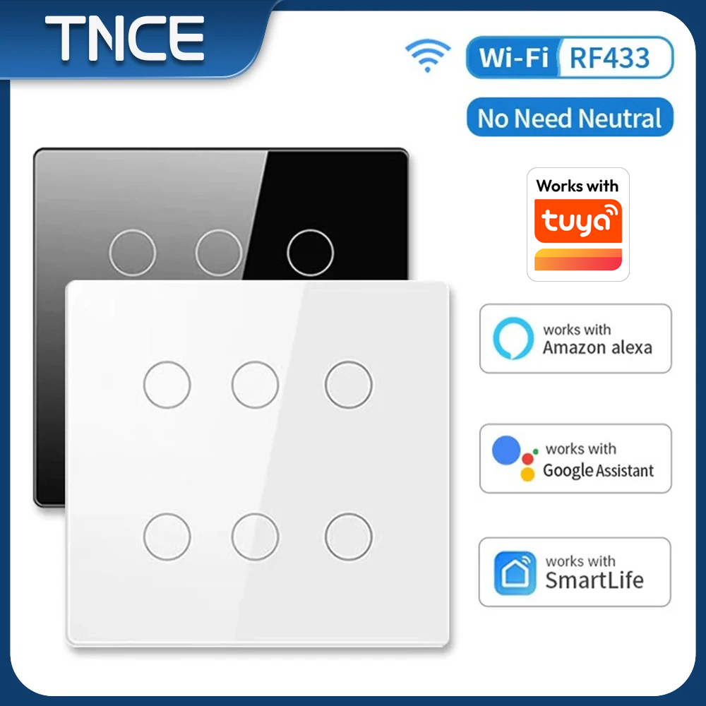 Smart Home Touchscreen Control Panel - TNCE Tuya WiFi Brazil 4x4 WiFi