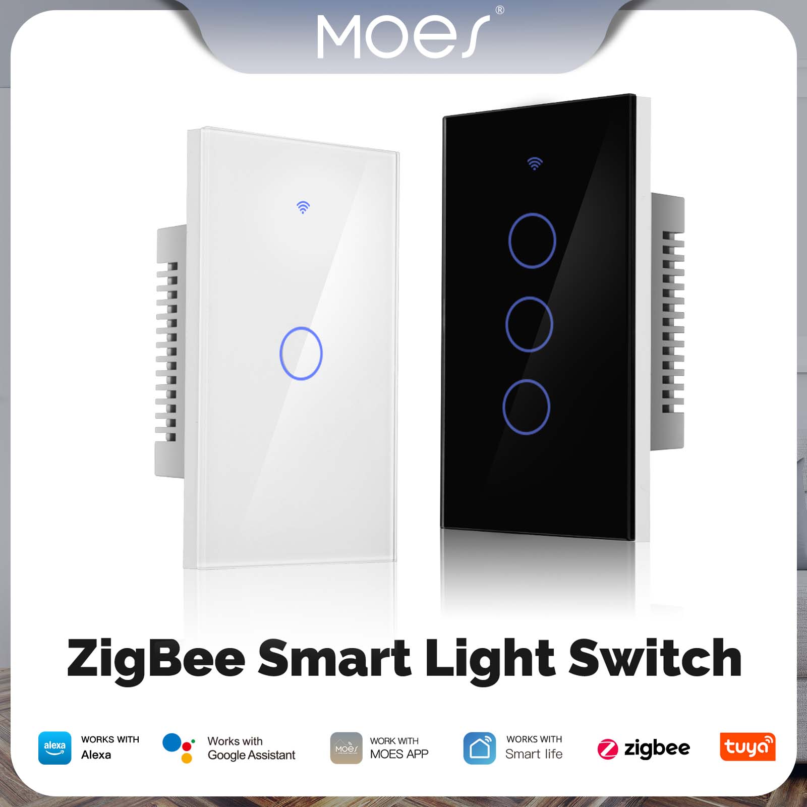 Smart Home Touchscreen Control Panel - MOES Tuya ZigBee Smart Light Switch