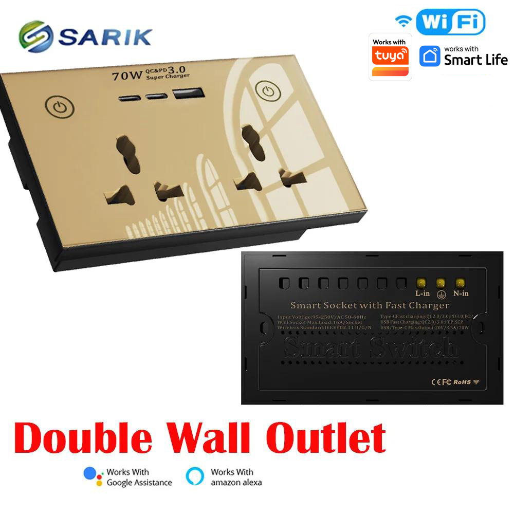 Smart Home Wifi Wall Socket Cr - огляд і ціна Smart Home Touchscreen Control Panel