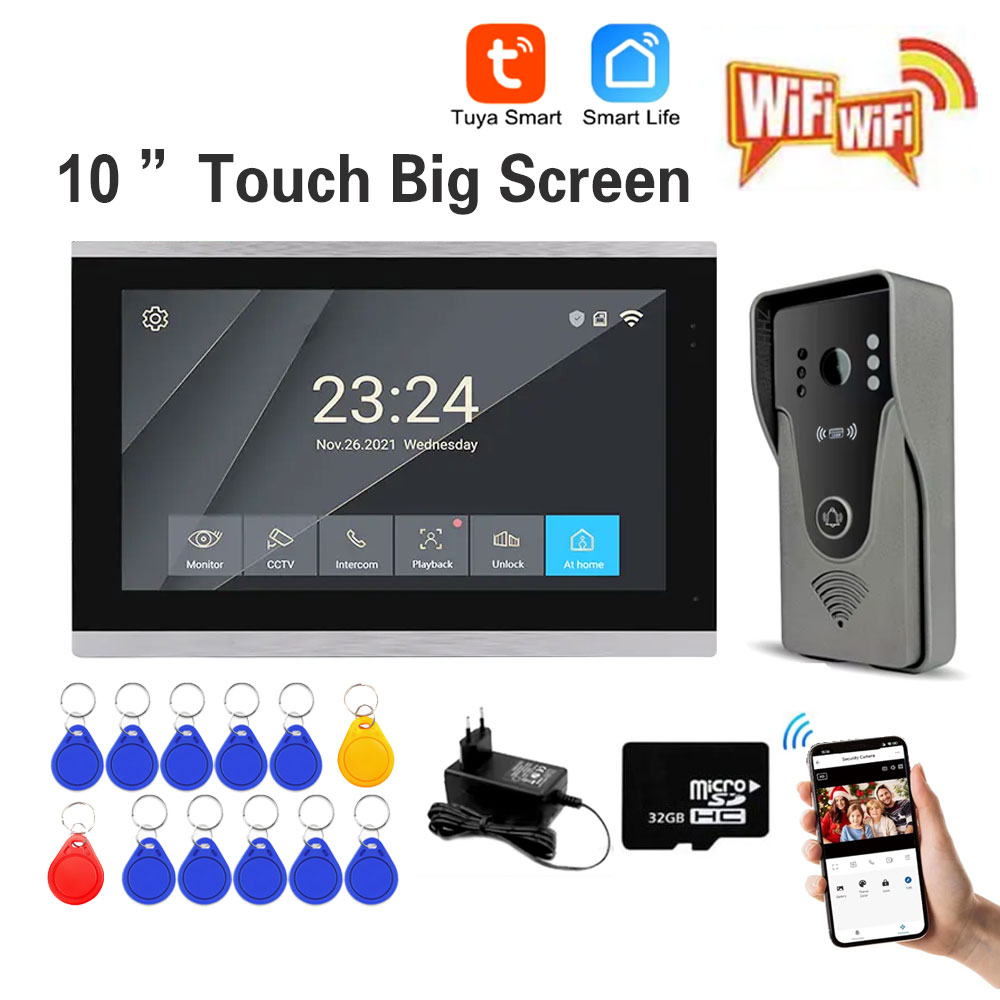 Tuya 1080P 10 Inch Color Touch - огляд і ціна Smart Home Video Doorbell App
