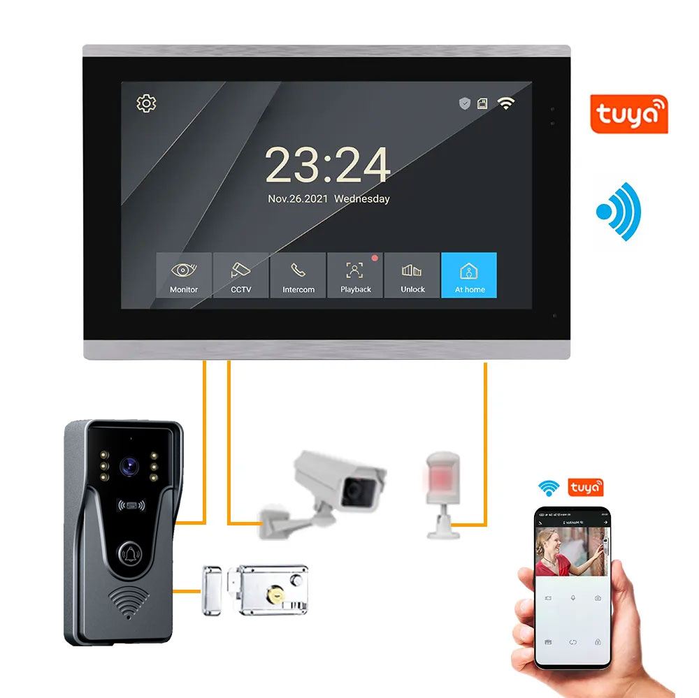 Tuya 1080P 10 Inch Color Touch - огляд і ціна Smart Home Video Doorbell App