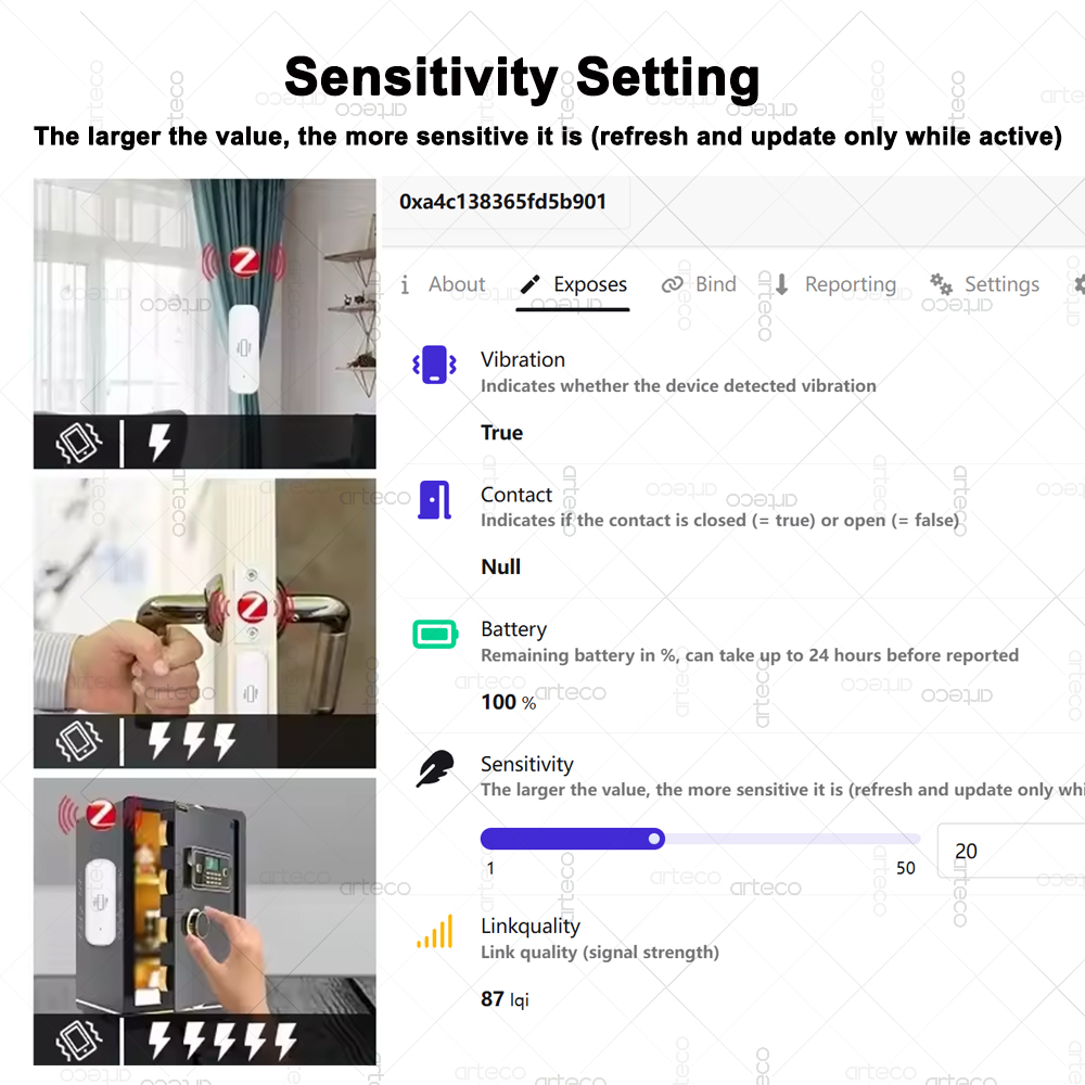 Smart ZigBee 3.0 Vibration Sen - огляд і ціна Smart Home Features
