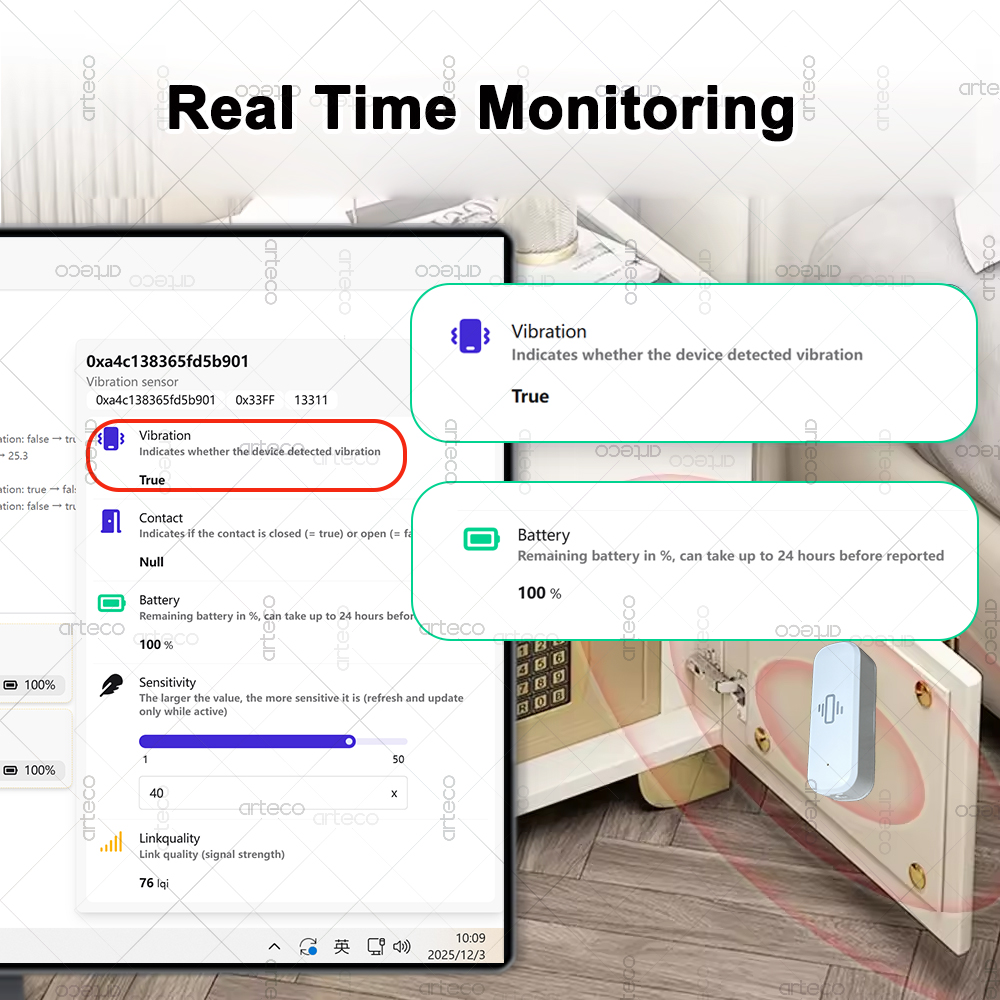 Smart ZigBee 3.0 Vibration Sen - огляд і ціна Smart Home Features