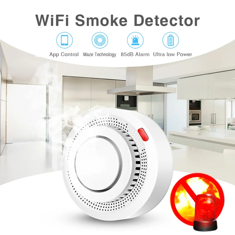 Tuya Smart WiFi Smoke Sensor F - огляд і ціна Smart Smoke Detector