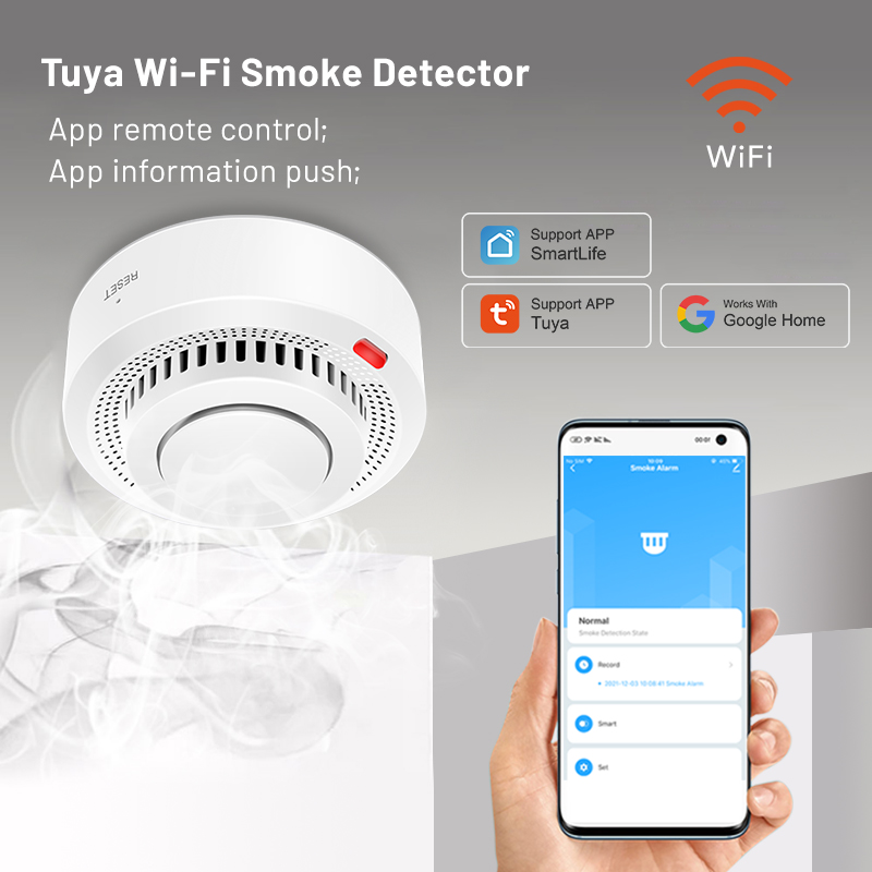 Tuya Smart WiFi Smoke Sensor F - огляд і ціна Smart Smoke Detector