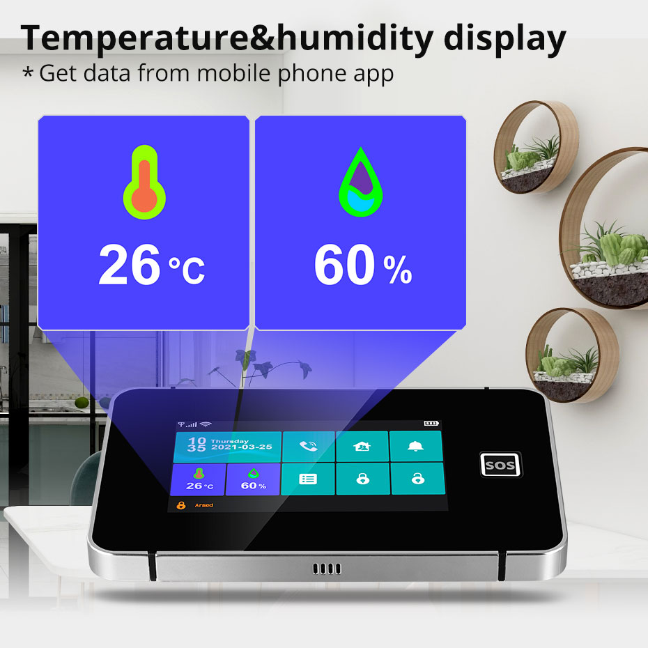 KERUI G60B WIFI GSM Alarm Syst - огляд і ціна Smart Home Touchscreen Control Panel