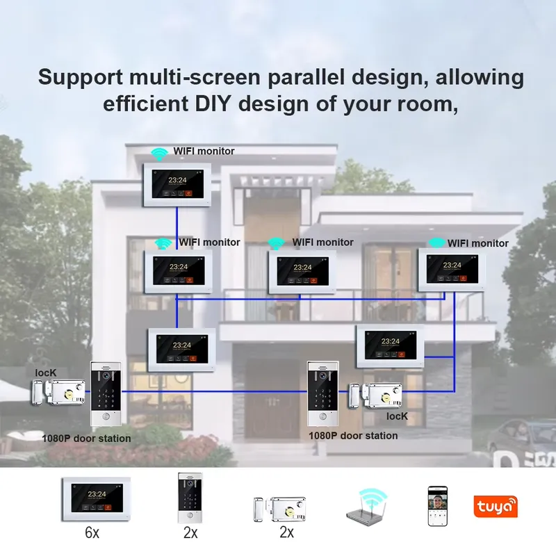 TYSH 2-wire IP Smart WiFi Vide - огляд і ціна Smart Home Video Doorbell App