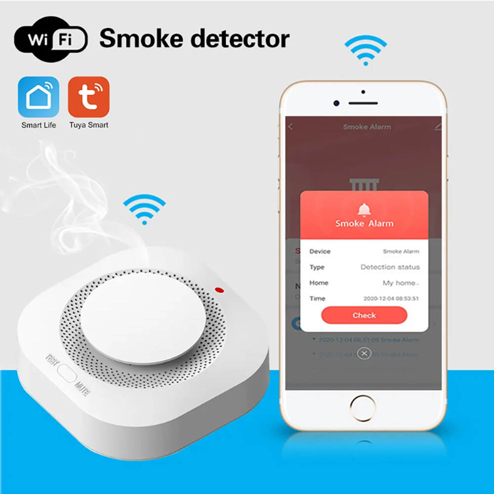 Tuya Zigbee WiFi Smart Smoke D - огляд і ціна Smart Smoke Detector