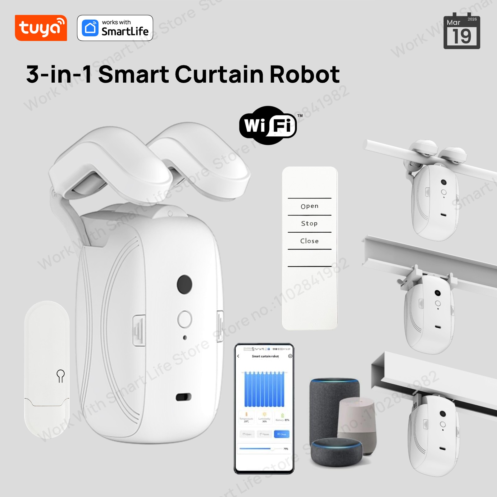 1/2PCS Tuya Smart WiFi Curtain - огляд і ціна Smart Home Hub Ikea
