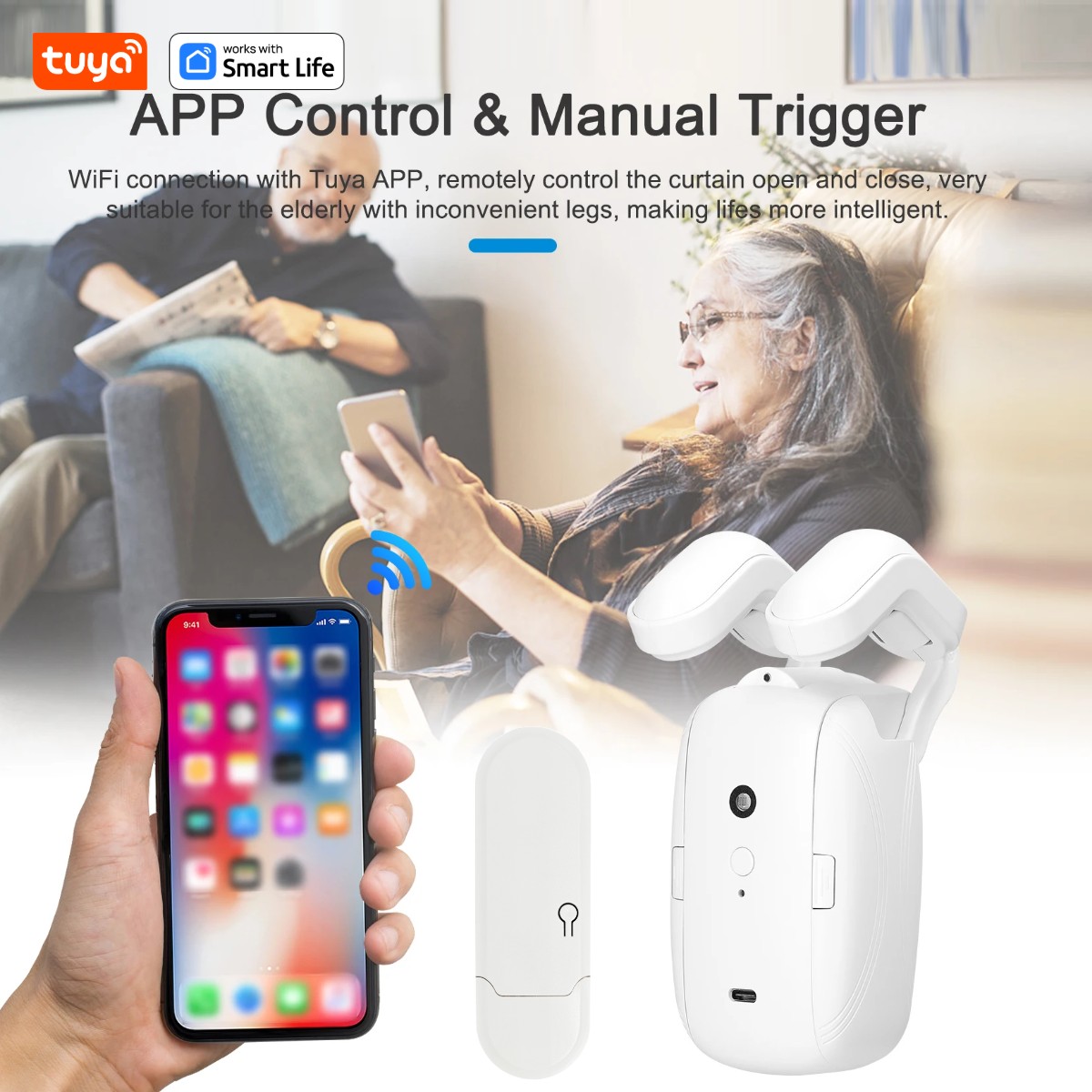 1/2PCS Tuya Smart WiFi Curtain - огляд і ціна Smart Home Hub Ikea