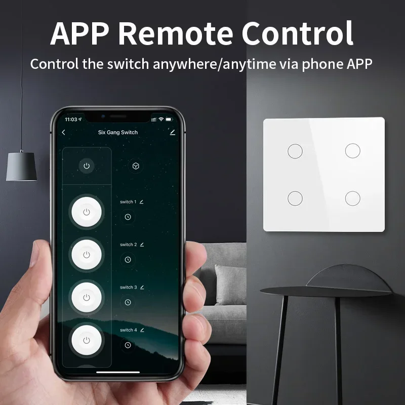 TNCE Tuya WiFi Brazil 4x4 WiFi - огляд і ціна Smart Home Touchscreen Control Panel