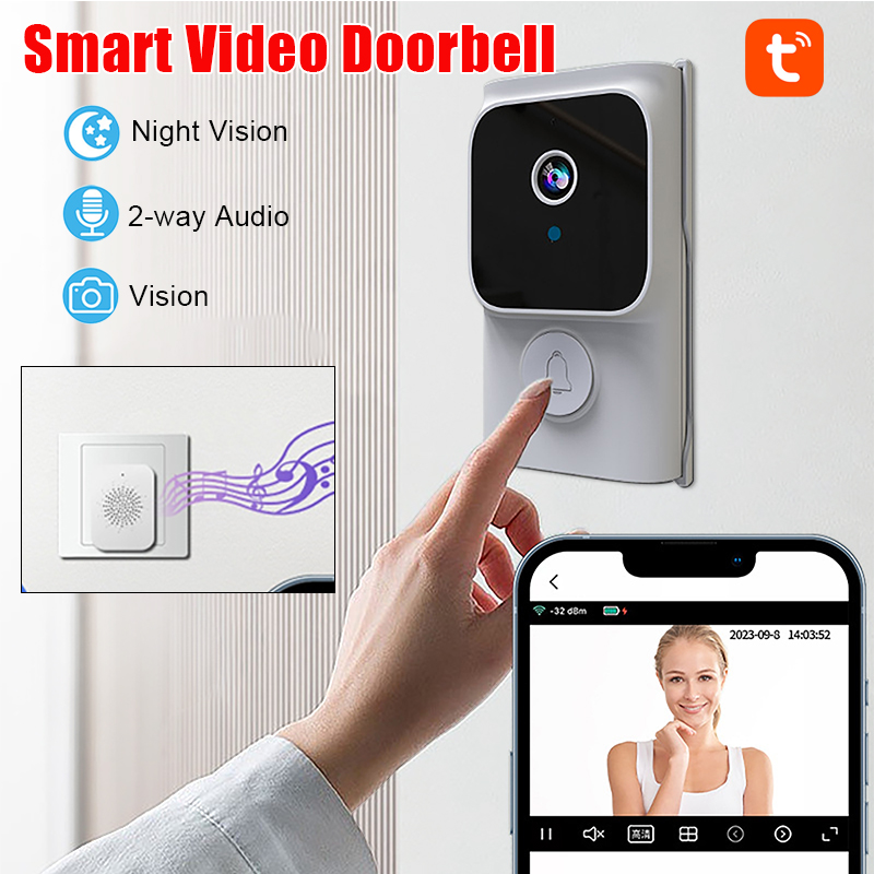 Tuya Wireless Smart Video Door - огляд і ціна Smart Home Video Doorbell App
