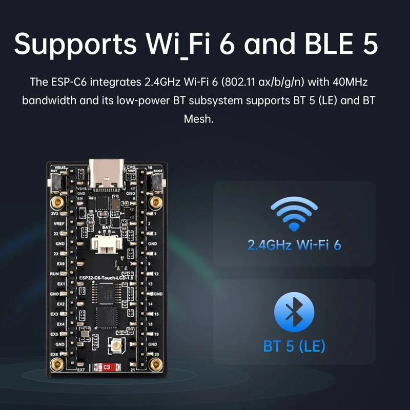 ESP32-C6 1.9-Inch LCD Screen D - огляд і ціна Smart Home Esp32