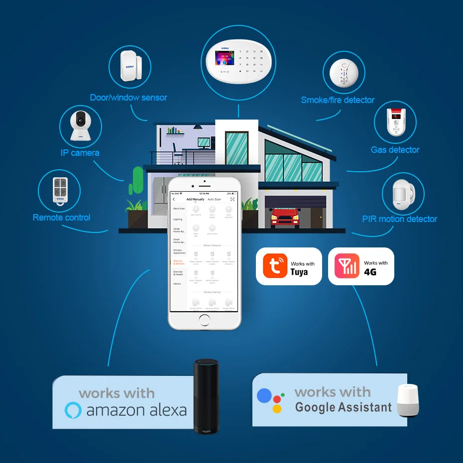 KERUI Tuya Smart Alarm System  - огляд і ціна Smart Smoke Detector