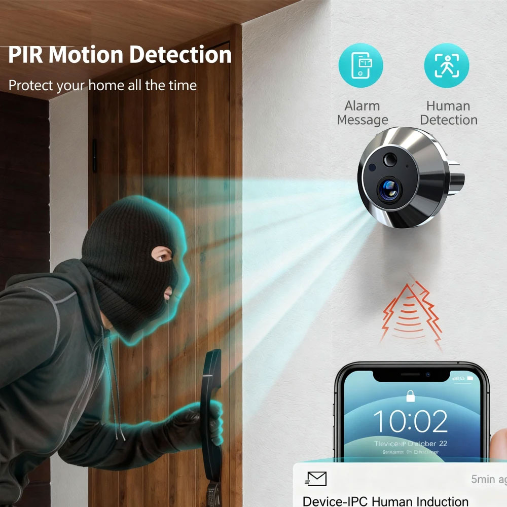 Smart Peephole Doorbell Camera - огляд і ціна Smart Home Video Doorbell App