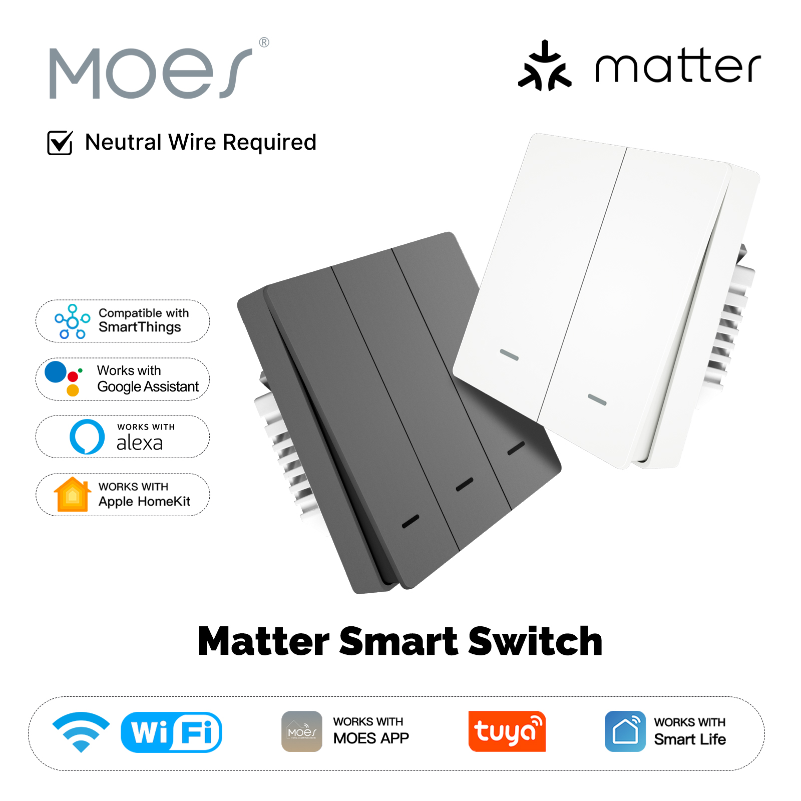 MOES Matter Tuya WiFi Smart Li - огляд і ціна Smart Home Group