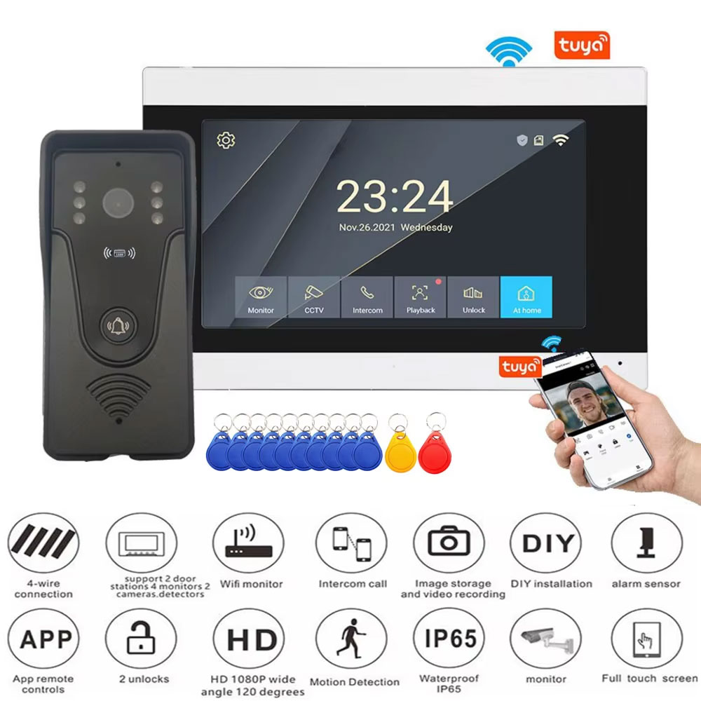 Tuya 1080P 7 Inch Color Touch  - огляд і ціна Smart Home Video Doorbell App