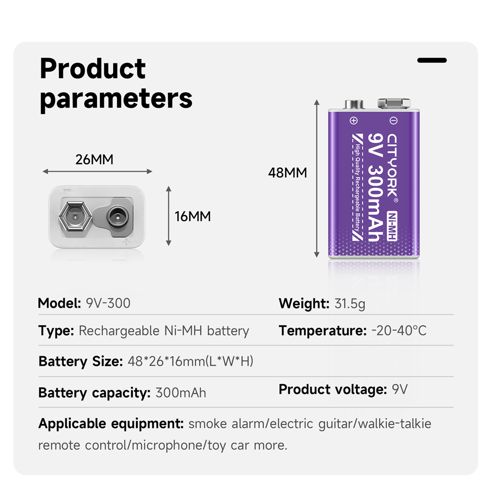 9V 6F22 NiMH Rechargeable Batt - огляд і ціна Smart Smoke Detector