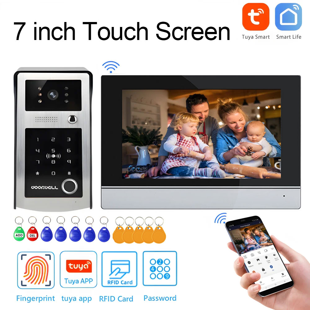 Wifi Tuya 7 Inch Touch Screen  - огляд і ціна Smart Home Video Doorbell App