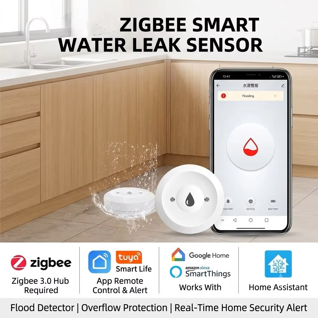 ZigBee 3.0 Smart Water Leak Se - огляд і ціна Smart Home Zigbee 3.0