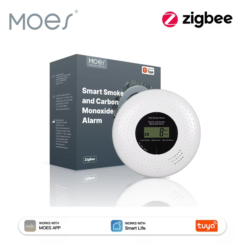 MOES Tuya ZigBee Smoke and Car - огляд і ціна Smart Smoke Detector